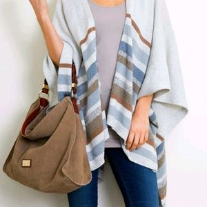 NWT! SIMPLY NOELLE Stripe Heather Wrap! One Size